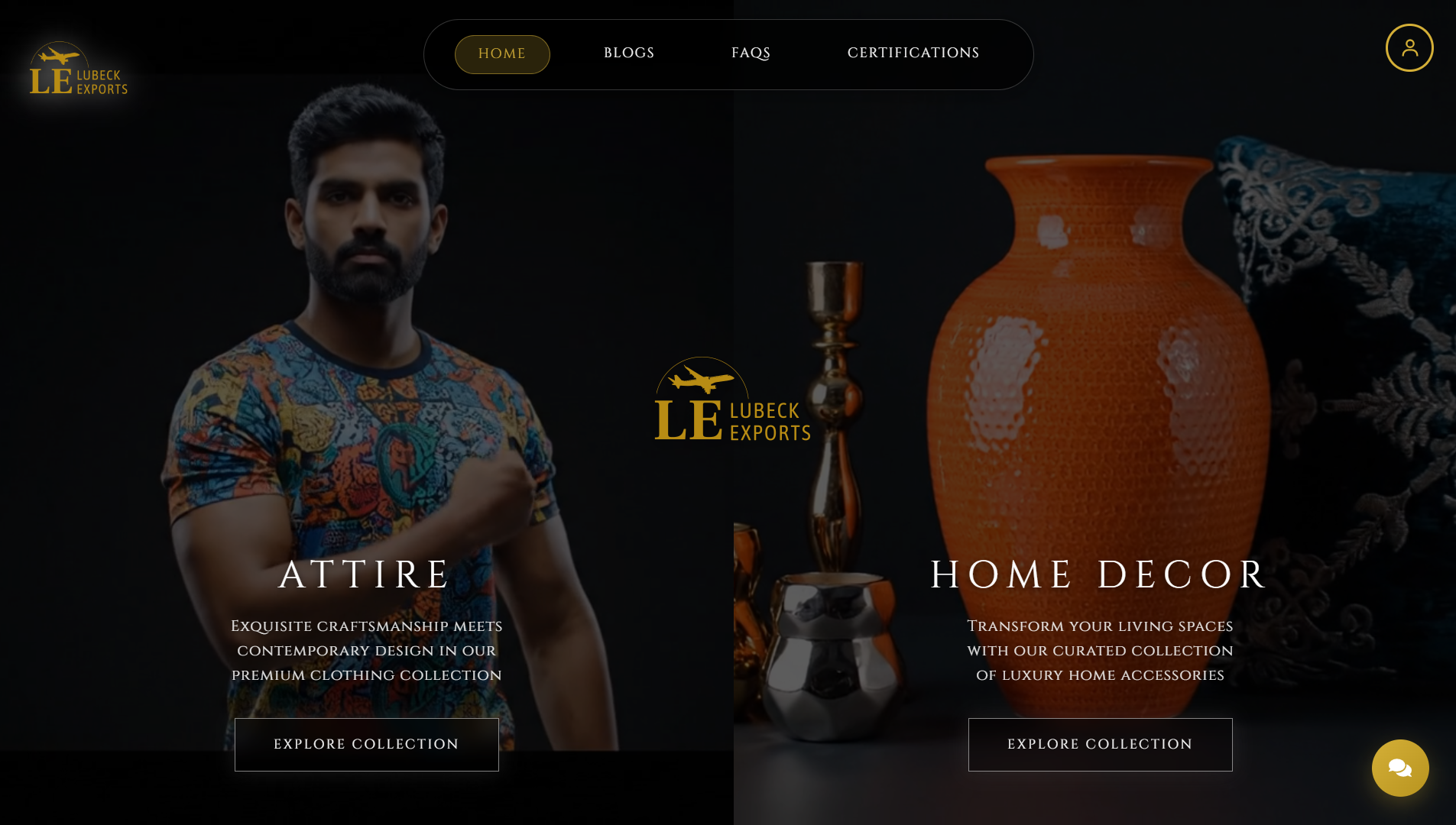 Lubeck Exports e-commerce platform - Full-stack B2B export platform built with Next.js, Firebase, and real-time inventory sync by Shudveta IT Solutions